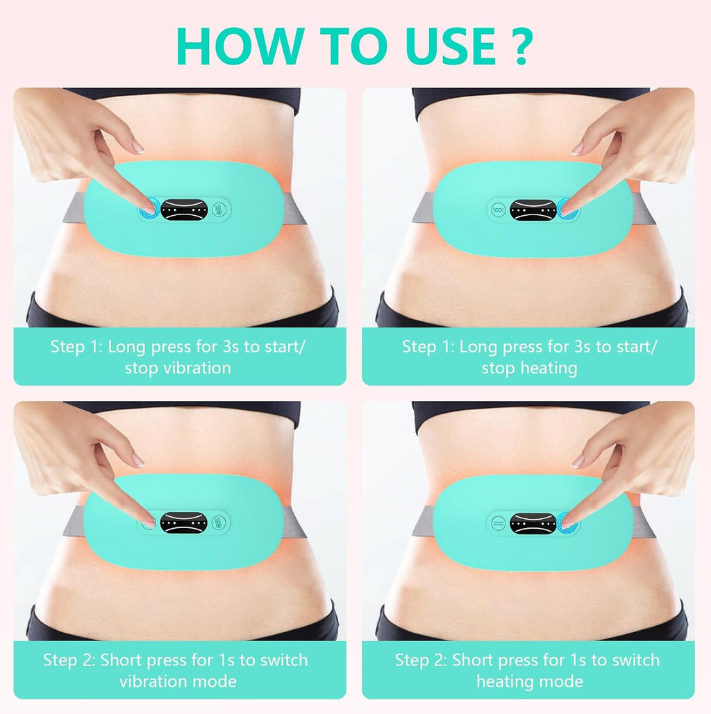 Portable Cordless Heating Pad,Period Cramps Gifts for Mom Blue