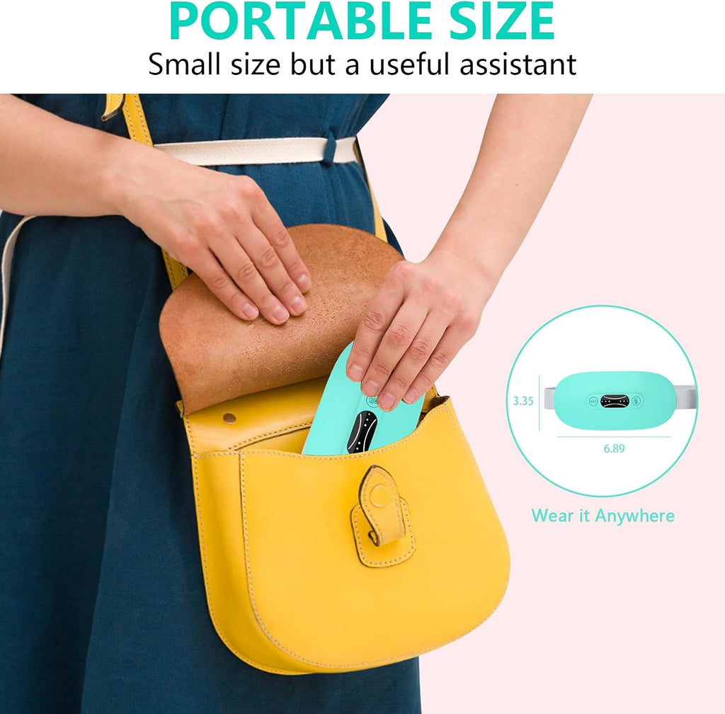 Portable Cordless Heating Pad,Period Cramps Gifts for Mom Blue