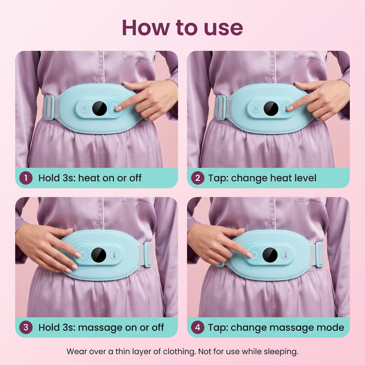 How to use the heating belt in 4 steps